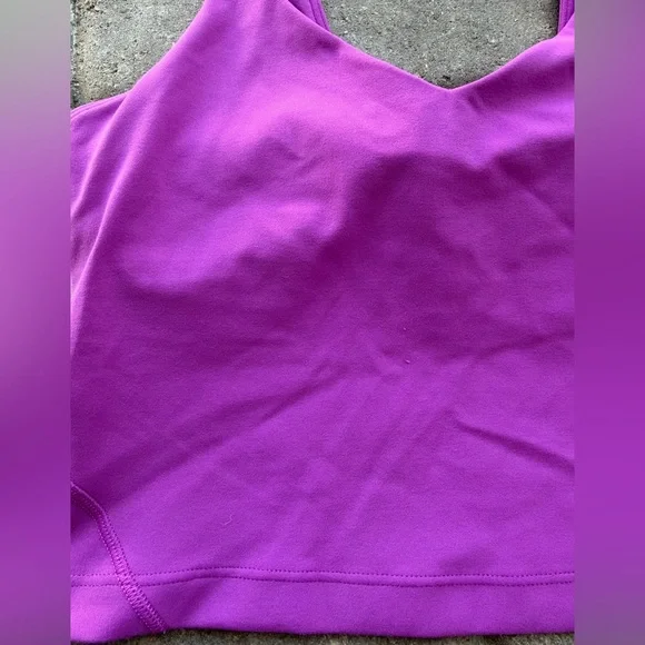 lululemon athletica Magenta V-Neck Cropped Tank Align Size 6 - Picture 7 of 8